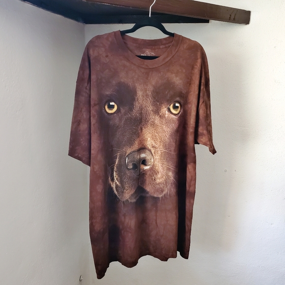 The Mountain Chocolate Lab Face Classic Cotton T-Shirt - Picture 2 of 6